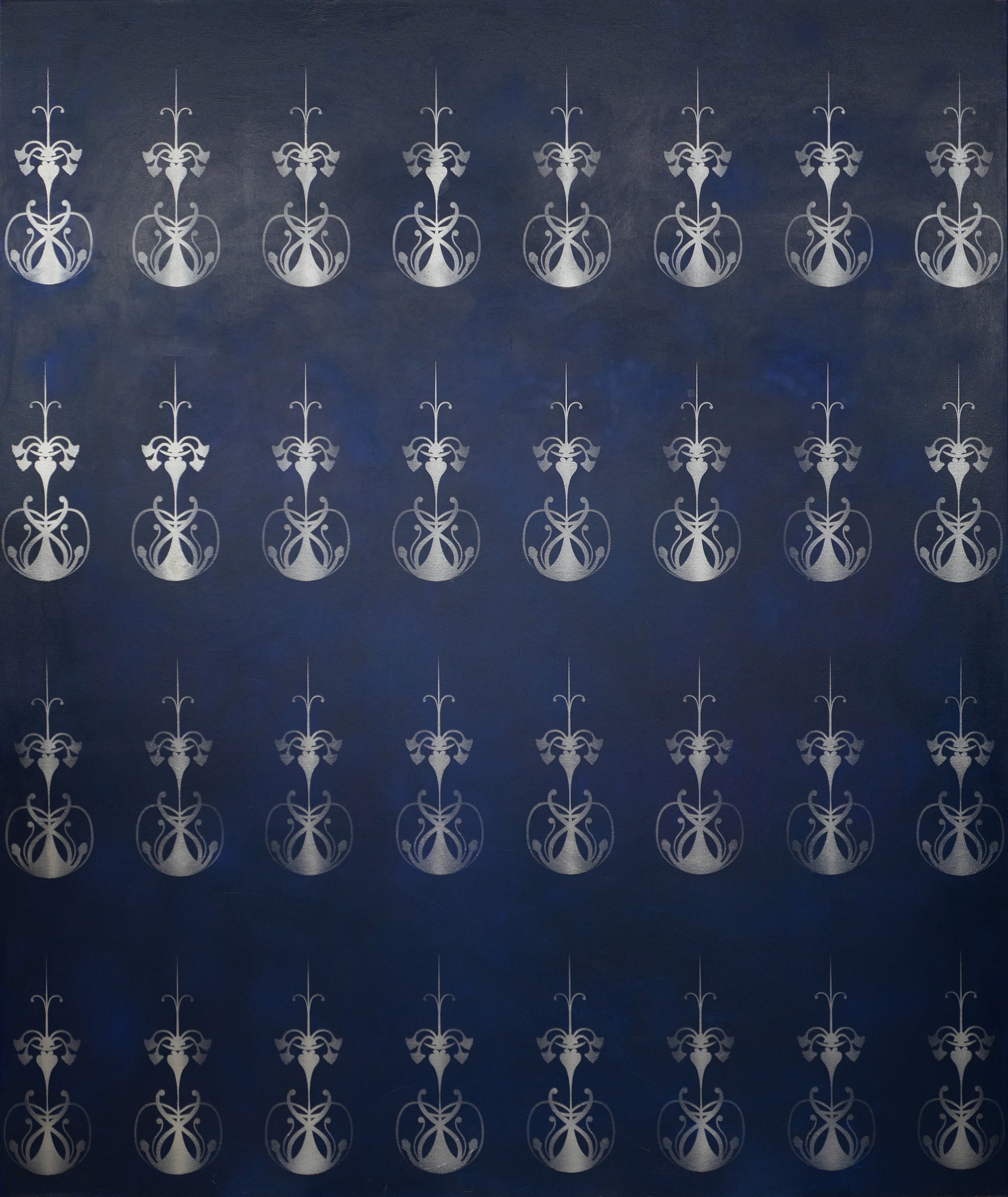 Tan Mu, Fractal 1, 2019. Oil and acrylic medium on linen, 72 x 60 inches.