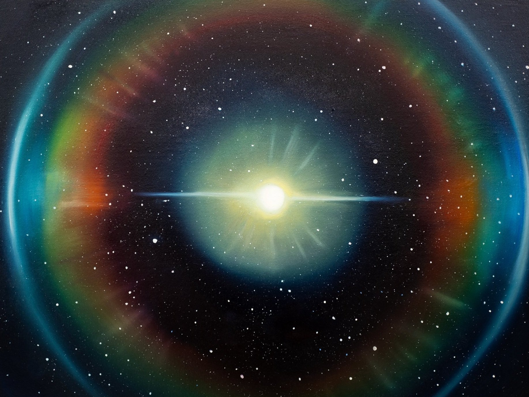 Tan Mu, Observable Infinity, 2024. Oil on linen.